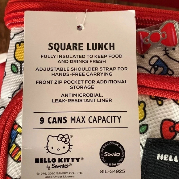 Hello Kitty 9 Cans Square Cooler Bag NWT - Picture 6 of 12